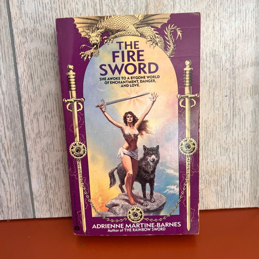 The Fire Sword Adrienne Martine-Barnes 1984 First Edition Fantasy Paperback Book